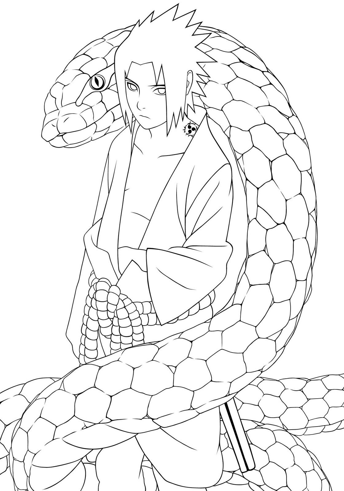 Anime Sasuke Coloring Pages | Download wallpapers page