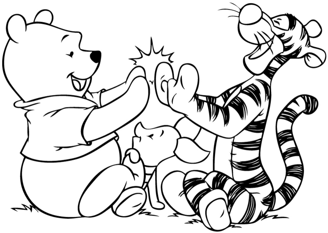 Pooh And Friends Coloring Pages Download Wallpapers Page