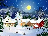 Animated Christmas Snow Town Best Wallpaper wallpaper