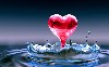 Awesome Water Heart Design Wallpaper wallpaper