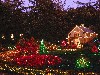 Christmas House With Christmas Lights Wallpaper wallpaper