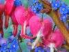 Magical Bleeding Heart Flowers Wallpaper wallpaper