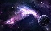 Space Art Purple Background Wallpaper wallpaper